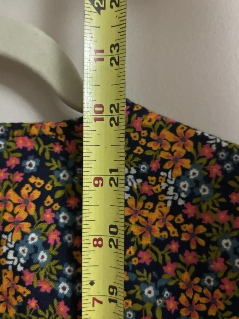 Free People Blouse I Found You Floral Mustard Navy Print w/ Puff Sleeves Medium